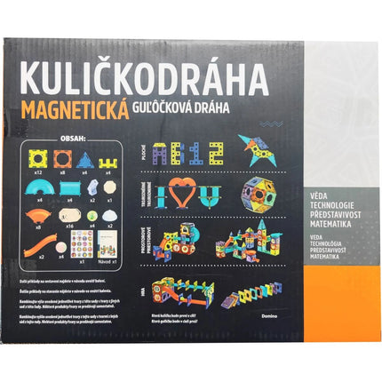 Magnetische Kugelbahn mit Licht 75 Stk.