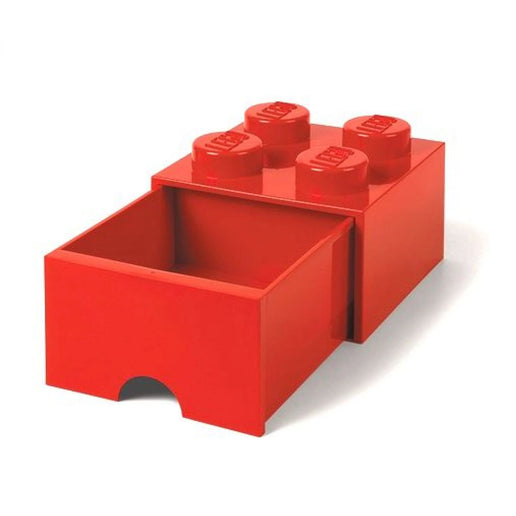 LEGO® Aufbewahrungsbox 4 mit Schublade 25 x 25 x 18 cm Rot