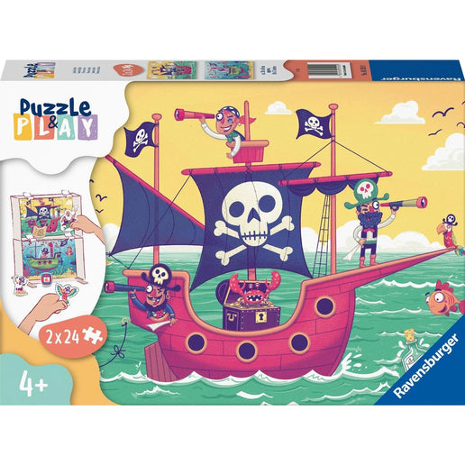 Ravensburger Puzzle: & Play Piraten und Land in Sicht 2 x 24 Teile