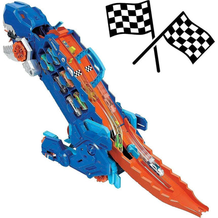 Hot Wheels City T-Rex-Sattelzugmaschine mit Lichtern und Geräuschen