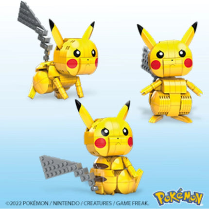 MEGA Baue und stelle Pikachu und sein Entwicklungs-Trio aus Pokémon zusammen