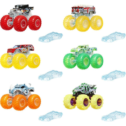 Hot Wheels Monster Trucks Power Smashers Truck leuchtend gelbe Räder