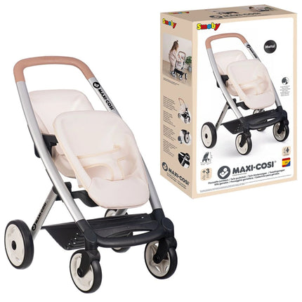 Smoby Sportwagen für Zwillingspuppen Maxi-Cosi beige