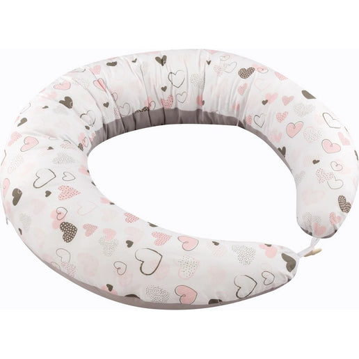 Abra Multifunktionskissen XXL Herzen rosa grau
