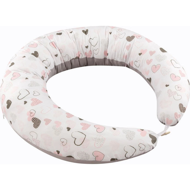 Abra Multifunktionskissen XXL Herzen rosa grau