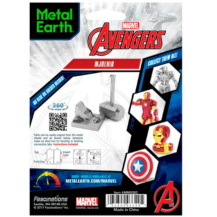 Metal Earth 3D-Puzzle Thors Hammer 24 Stk. - Avengers