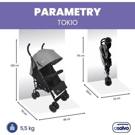 Asalvo Buggy Tokio 6 m – 15 kg anthracite