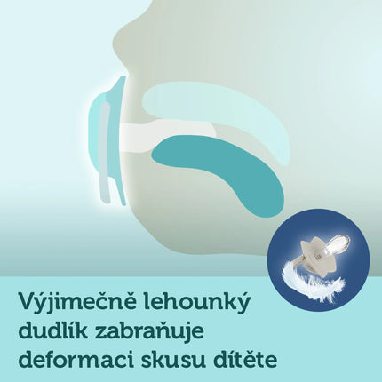 Set symmetrischer Silikonschnuller Light touch 0–6 m Royal Baby blau