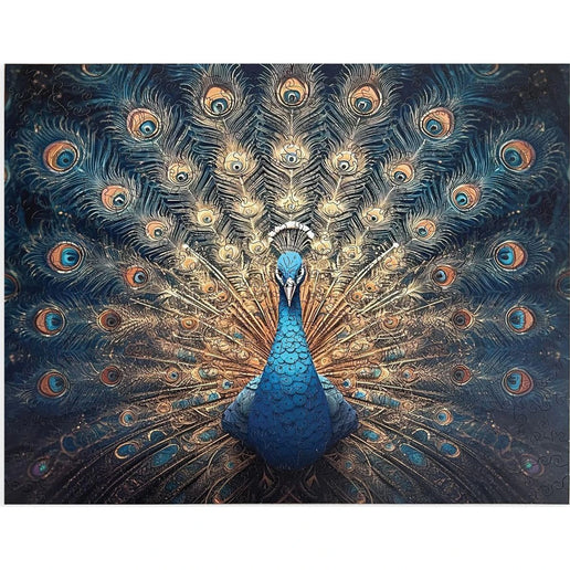 Holzpuzzle Pfau A3