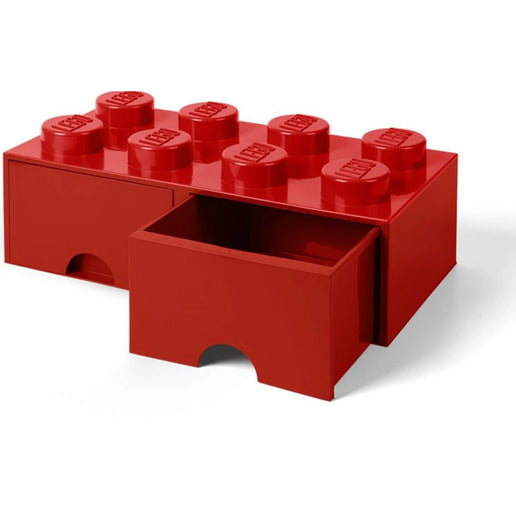 LEGO® Aufbewahrungsbox 8 mit Schubladen 25 x 50 x 18 cm Rot