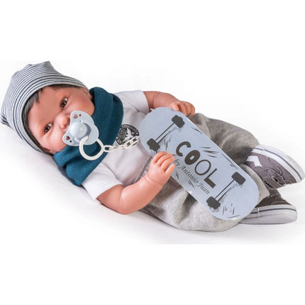 Antonio Juan 33235 Pipo Hair realistische Babypuppe mit weichem Stoffkörper 42 cm
