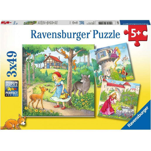 Ravensburger Puzzle: Rotkäppchen und Prinzessinnen 3 x 49 Teile