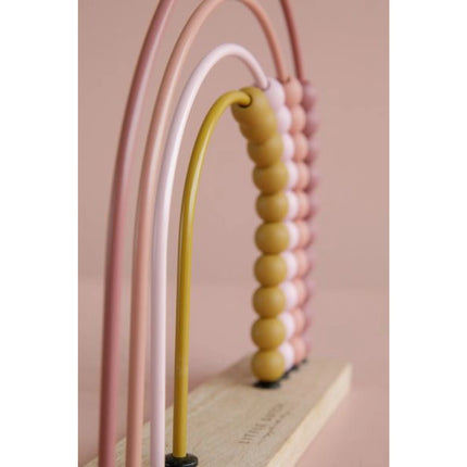 Holz-Abakus Regenbogen Pink