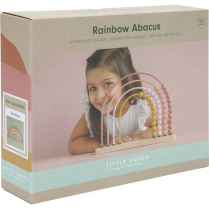 Holz-Abakus Regenbogen Pink