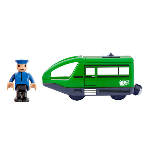 Moderne elektrische Lokomotive grün