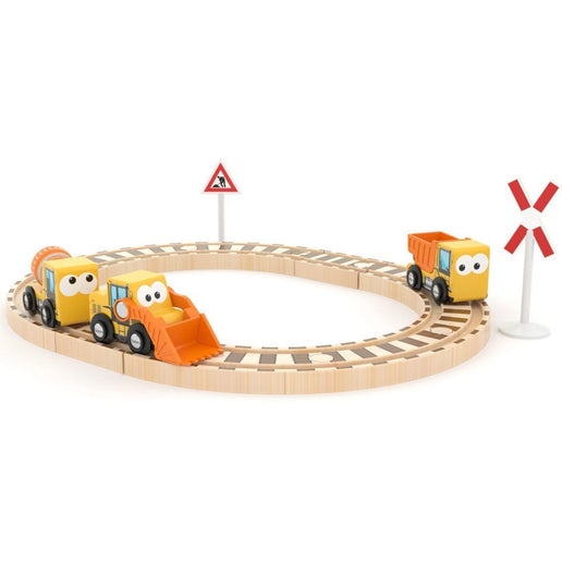 J'ADORE Spielset mit Schienen Baumaschinen 15 Stk.