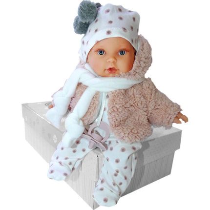 Antonio Juan 1120 Kika realistische Puppe mit Geräuschen und weichem Stoffkörper 27 cm