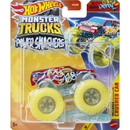 Hot Wheels Monster Trucks Power Smashers Truck leuchtend gelbe Räder