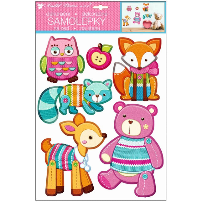 3D-Wandsticker Waldtiere 35 x 27 cm