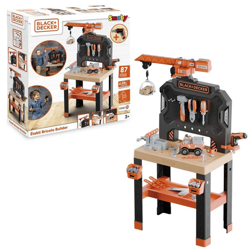 Smoby Black+Decker Werkstatt mit Kran Bricolo Builder