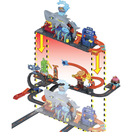 Hot Wheels City Color Reveal Autowaschanlage mit Hai