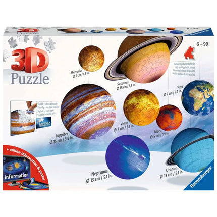 Ravensburger 3D-Puzzle: Planetensystem 522 Teile