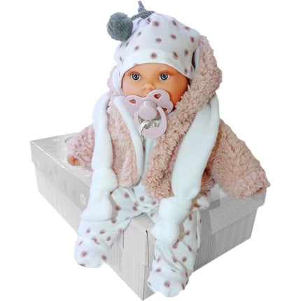 Antonio Juan 1120 Kika realistische Puppe mit Geräuschen und weichem Stoffkörper 27 cm