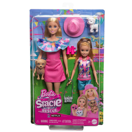 Barbie and Stacie to the Rescue Doppelpack Puppen mit Hündchen und Zubehör