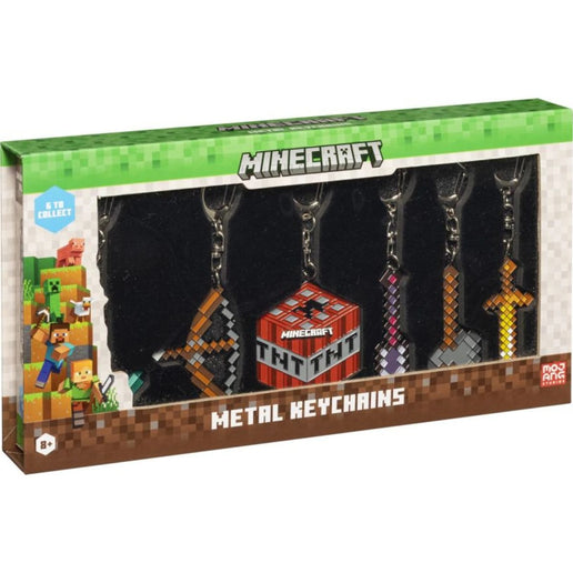 Metall-Anhänger 6er-Pack Deluxe Box Minecraft