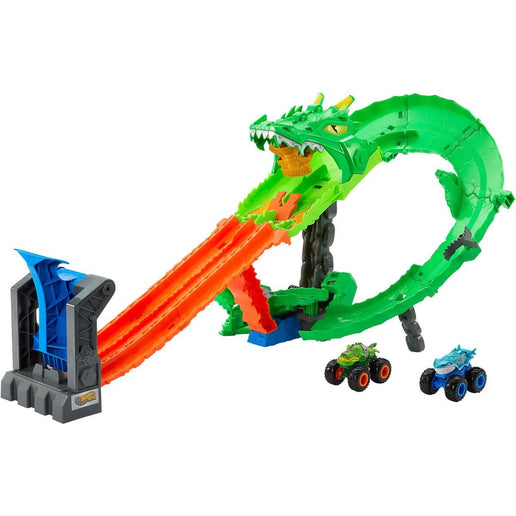 Hot Wheels Monster Trucks Bahn Drachenzerstörung