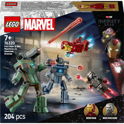 LEGO® Marvel 76320 Iron Man und War Machine vs. Hammerschlag-Drohnen