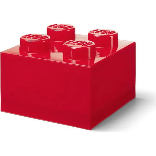 LEGO® Aufbewahrungsbox 4 mit Deckel Transparent rot