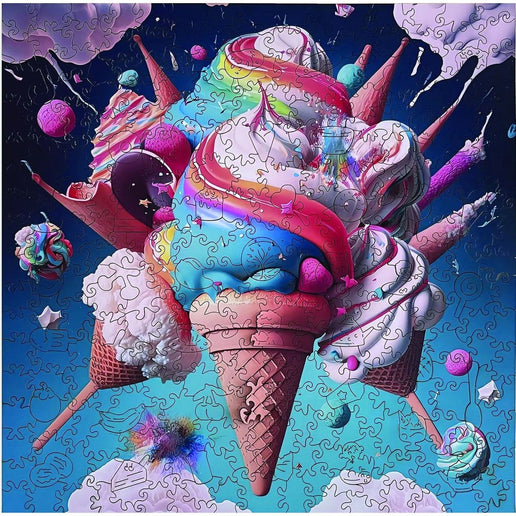 Holzpuzzle Eiscreme-Explosion A3