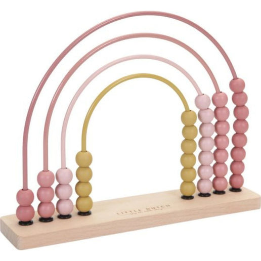 Holz-Abakus Regenbogen Pink