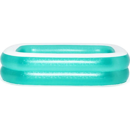 Bestway Aufblasbarer rechteckiger Pool blau mit weißem Rand