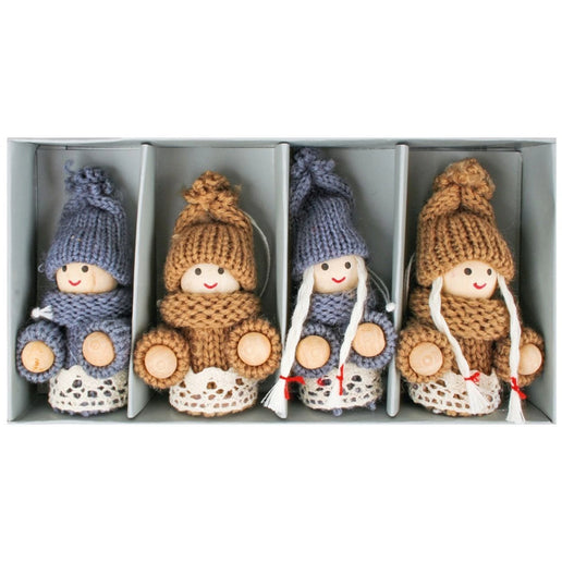 Anhänger-Figürchen 4 Stk. in einer Schachtel