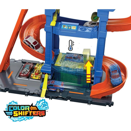 Hot Wheels City Color Shifters Autowaschanlage mit Drehtunnel