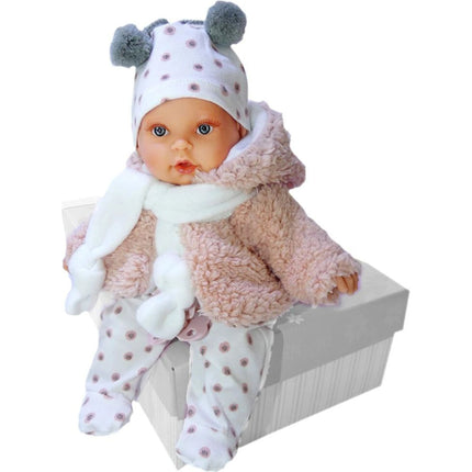 Antonio Juan 1120 Kika realistische Puppe mit Geräuschen und weichem Stoffkörper 27 cm