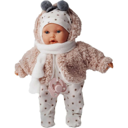 Antonio Juan 1120 Kika realistische Puppe mit Geräuschen und weichem Stoffkörper 27 cm