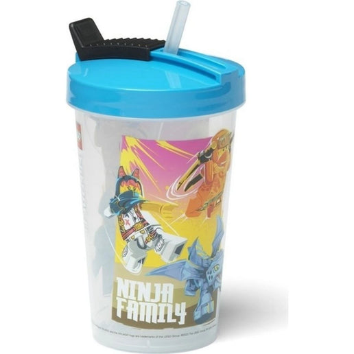 LEGO® Ninjago Becher mit Strohhalm Blau