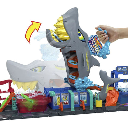 Hot Wheels City Color Reveal Autowaschanlage mit Hai