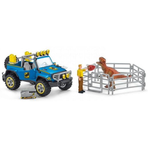 Schleich Geländewagen mit Außengehege für einen Dinosaurier