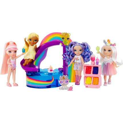 Rainbow High Set mit kleiner Schwester – Pool