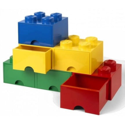 LEGO® Aufbewahrungsbox 4 mit Schublade 25 x 25 x 18 cm Blau