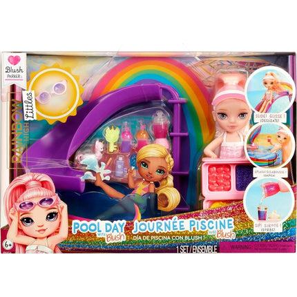 Rainbow High Set mit kleiner Schwester – Pool