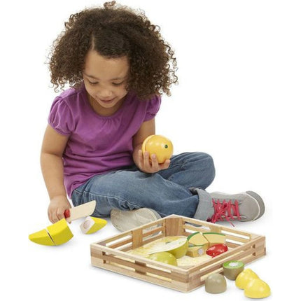 Melissa & Doug Küchen-Set aus Holz Obst schneiden