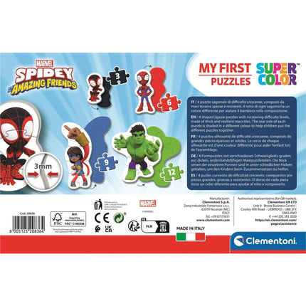 Meine ersten Puzzle 3, 6, 9 und 12 Teile Spidey Marvel - Spidey und seine Super-Freunde