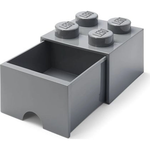 LEGO® Aufbewahrungsbox 4 mit Schublade 25 x 25 x 18 cm Dunkelgrau
