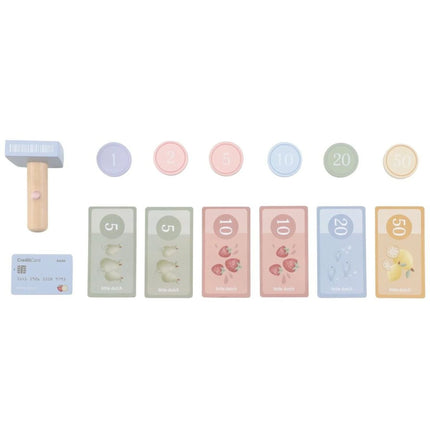 Holzkasse mit Scanner und Kartenleser