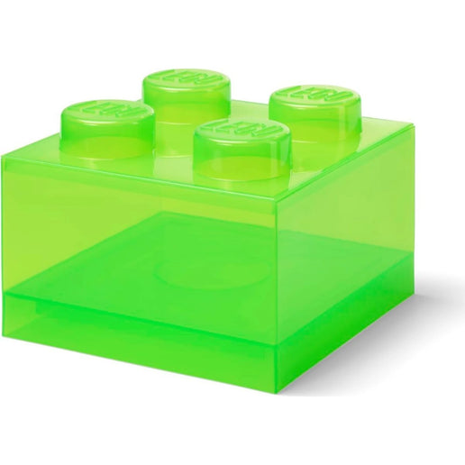 LEGO® Aufbewahrungsbox 4 mit Deckel Transparent grün